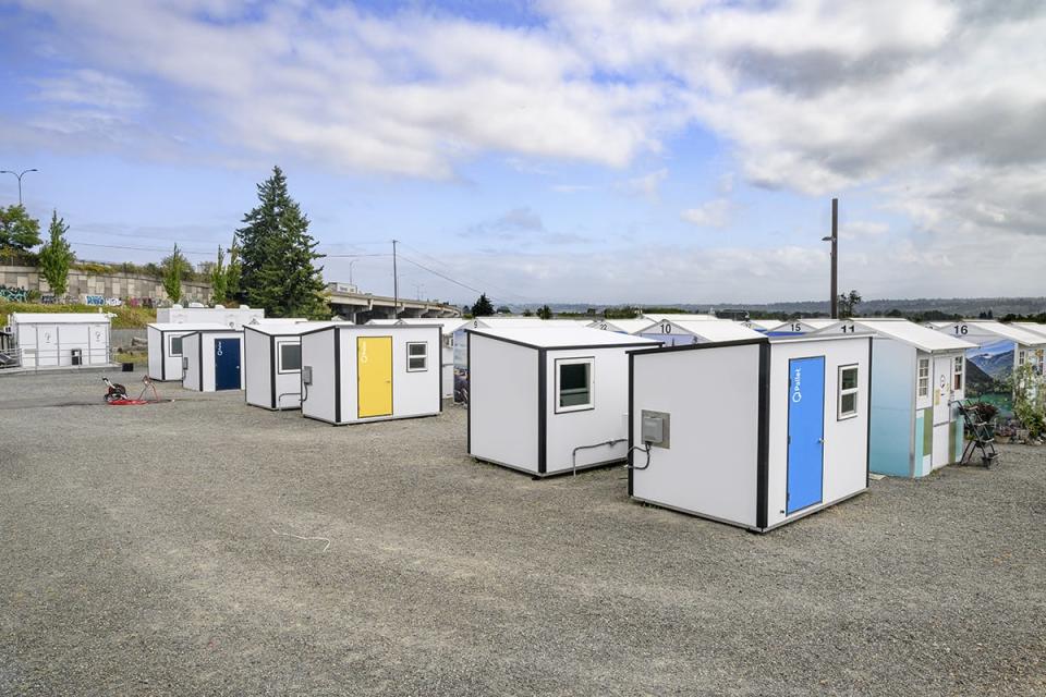 Sixty tiny homes for unhoused people are in progress through a partnership between the Province and the City of Kelowna.  