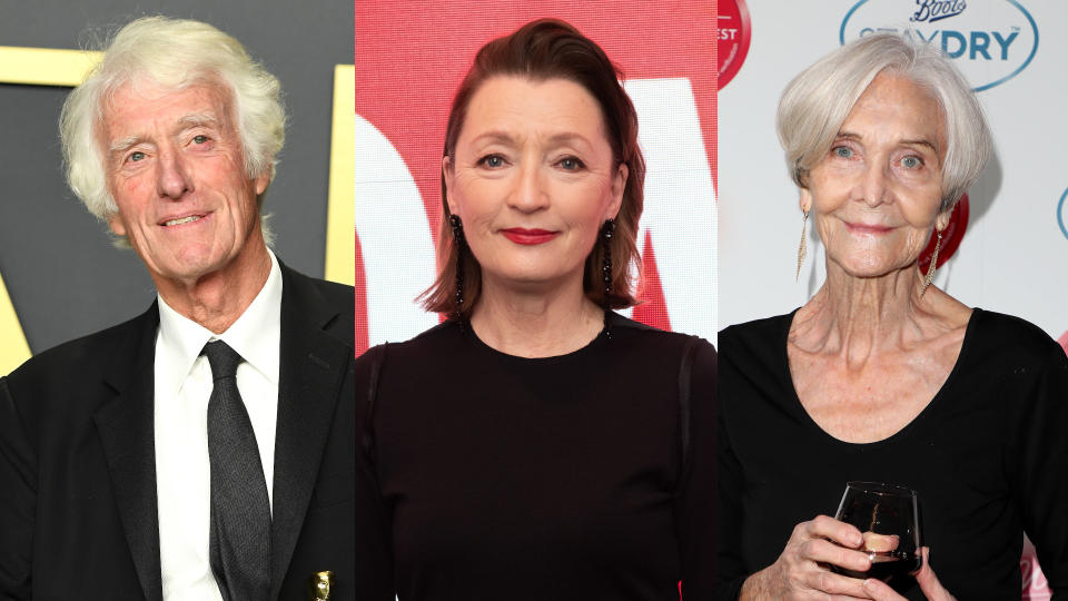 Roger Deakins, Lesley Manville and Sheila Hancock all feature in the New Year Honours List for 2021. (Credit: Steve Granitz/WireImage/Noam Galai/Lia Toby/Boots Staydry/Getty Images)