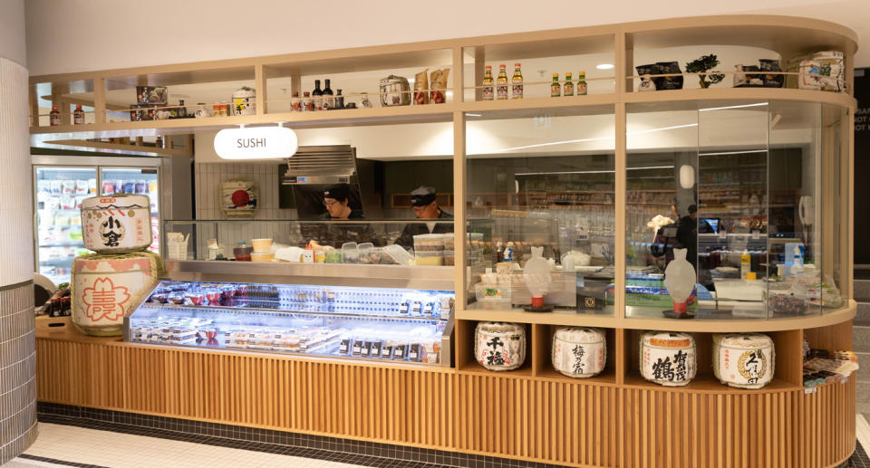 A sushi bar is among many other unique offerings inside the concept store. Source: Supplied