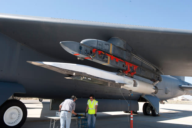 The aircraft is known as the Waverider because it stays airborne, in part, with lift generated by the shock waves of its own flight. The Boeing Co's Phantom Works division performed design and assembly on the craft.This was the third of four X-51A aircraft built for the military, one of which flew for over three minutes at nearly five times the speed of sound during a 2010 test flight. Take a look at the next generation of air travel.