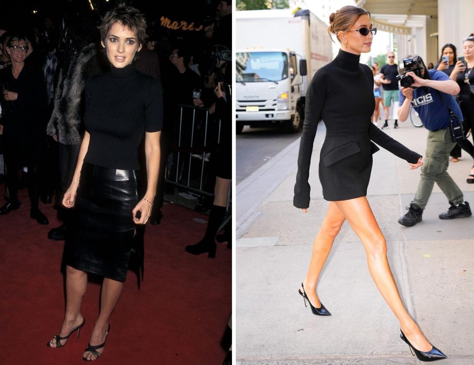 Hailey Bieber Has Been Dressing Just Like Old School Winona Ryder