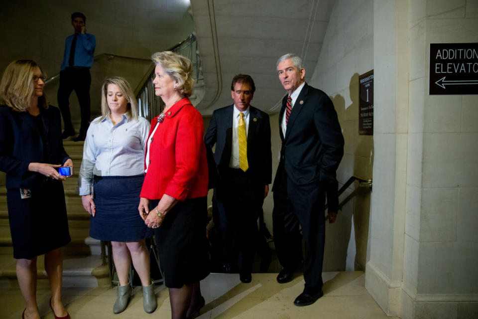 Daniel Webster arrives for a House Republican caucus vote