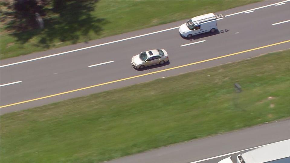 Chopper 9 Skyzoom was overhead as police follow a car in south Charlotte.