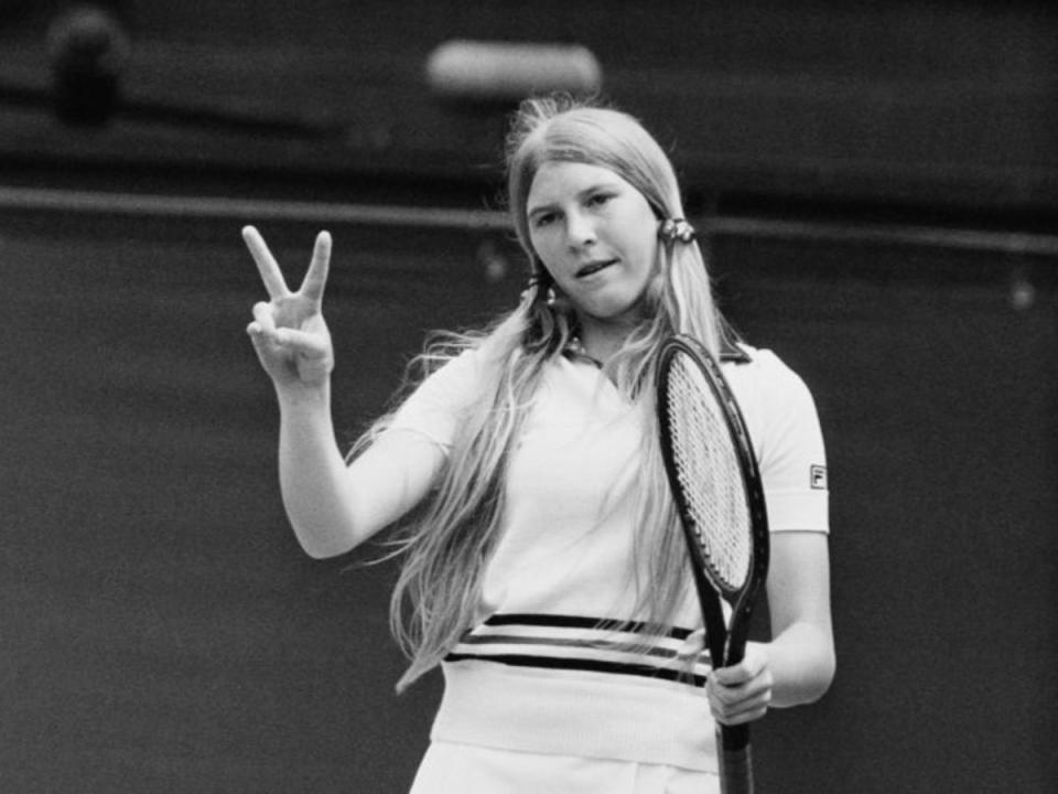 Andrea Jaeger, aged 15, reached the Wimbledon quarter-finals on her debut in 1980 (Getty Images)