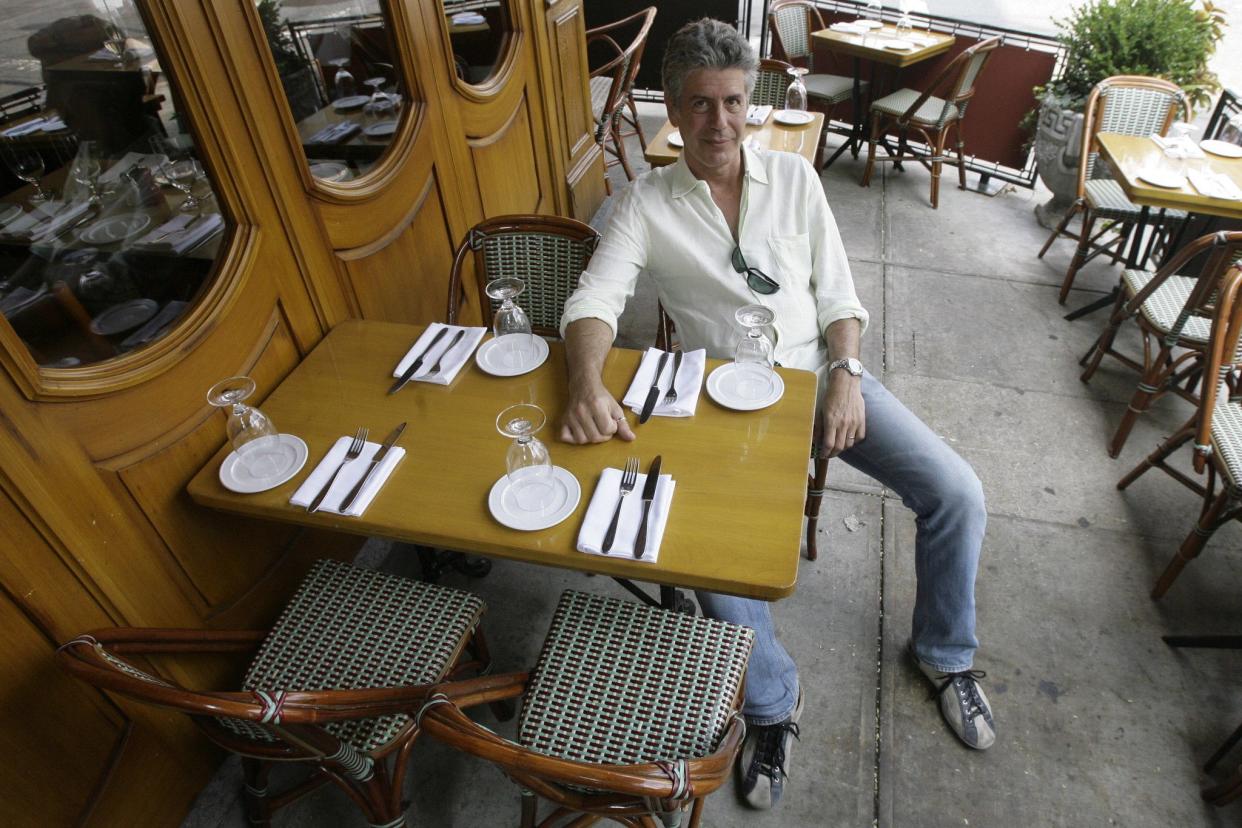 Celebrated chef, author and television host Anthony Bourdain was found dead by suicide in France on June 8, 2018. Bourdain, who was 61, was shooting an episode of his award-winning show “Parts Unknown.” Here, he poses in a New York restaurant on Aug. 8, 2007.