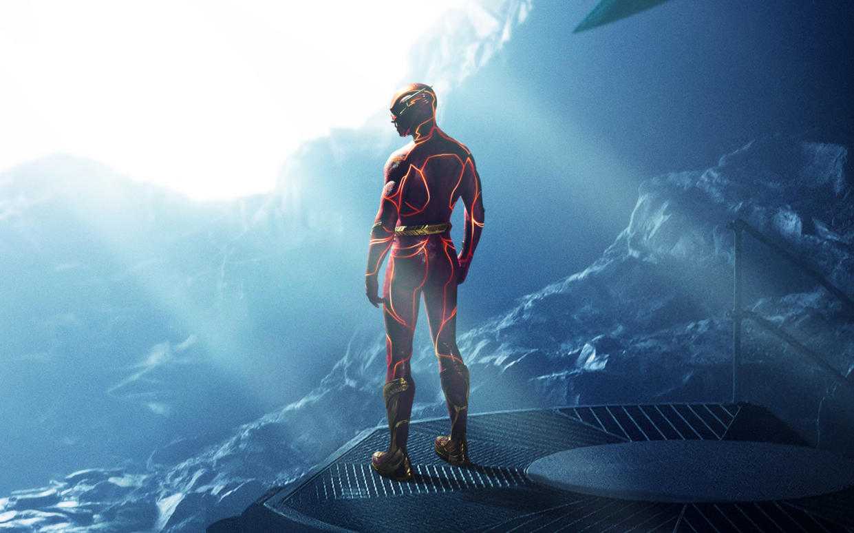 Recorte del póster de 'Flash' con Ezra Miller (Foto: Warner Bros/DC Cómics)