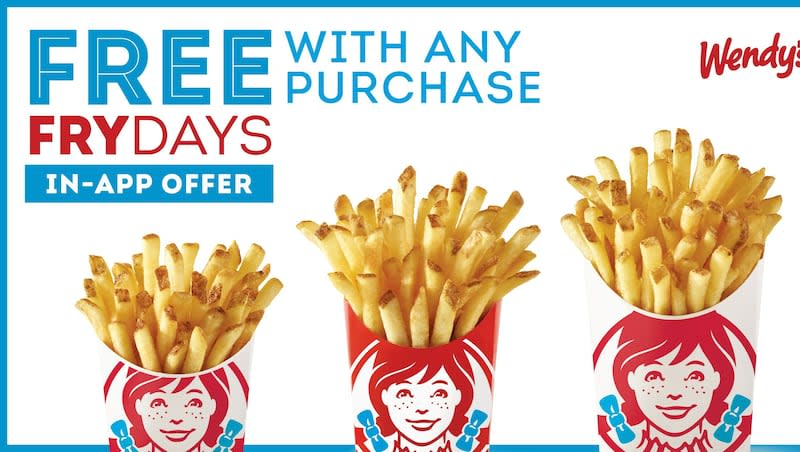 Wendy’s will give away free french fries every Friday for the rest of the year beginning Friday, April 19, 2024.