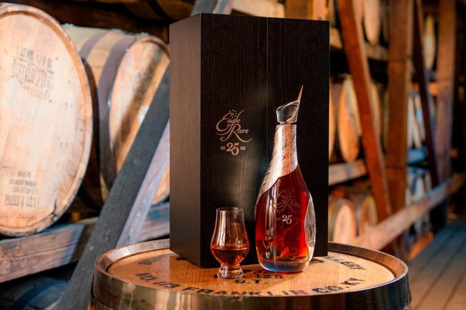 Eagle Rare 25 was aged for 25 years in an experimental warehouse in Frankfort designed to extend maturation of American whiskey.