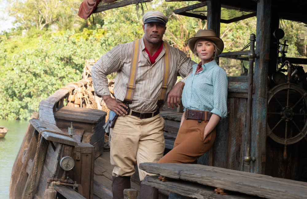 Dwayne Johnson and Emily Blunt's 'Jungle Cruise' chemistry was hailed 'extraordinary' credit:Bang Showbiz