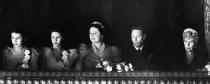 <p>A rare photo of then-Princess Elizabeth attending the ballet with her sister, parents, and grandmother. This was taken at the reopening of the Royal Opera House at the end of World War II.</p>