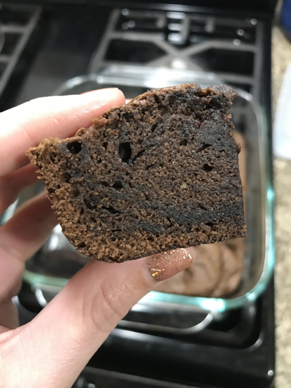A brownie mix with added avocado created an interesting, sponge-like texture. (Rheana Murray / TODAY)