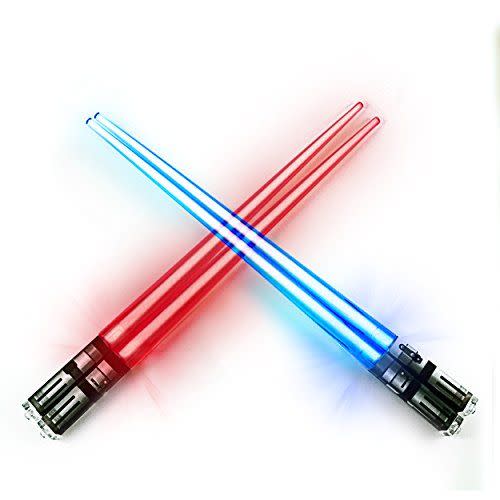 24) Light Up Lightsaber Chopsticks LED Set