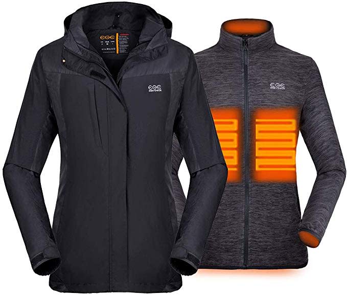 Venustas [2019 New Women's 3-in-1 Heated Jacket with Battery Pack. (Photo: Amazon)