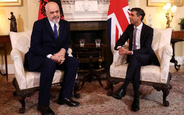 Edi Rama visited Britain for the first time last month for face-to-face talks with Prime Minister Rishi Sunak - Henry Nicholls/Getty