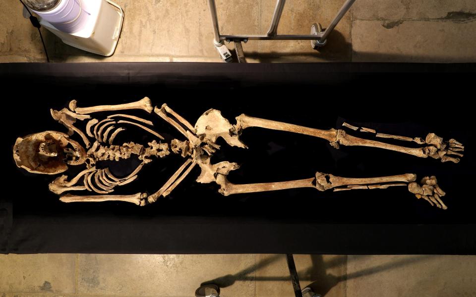 The complete remains of the so-called Fenstanton man, said to be aged between 25 and 35 - Adam Williams/Albion Archaeology/SWNS