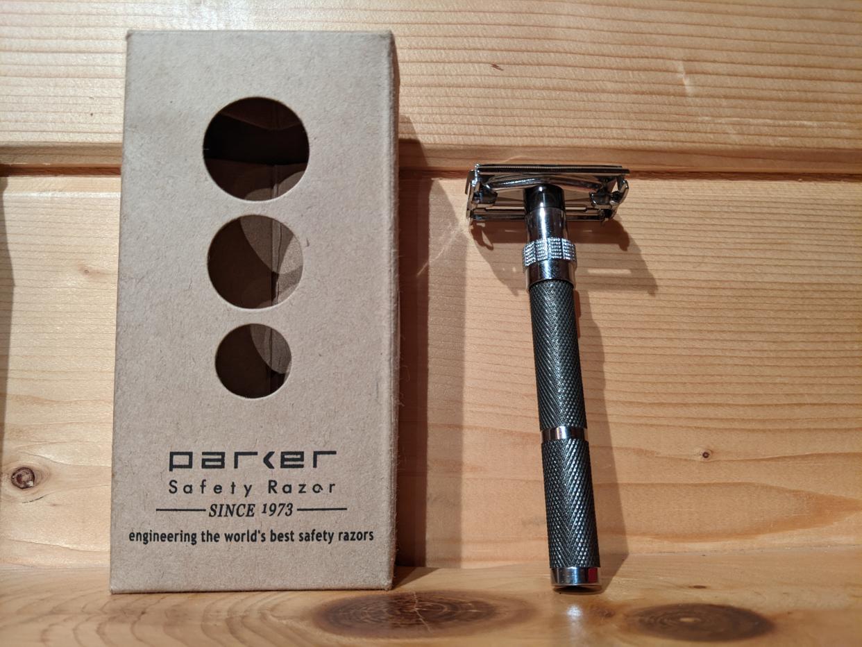 Parker 96R Long Handle Butterfly Open Safety Razor with box