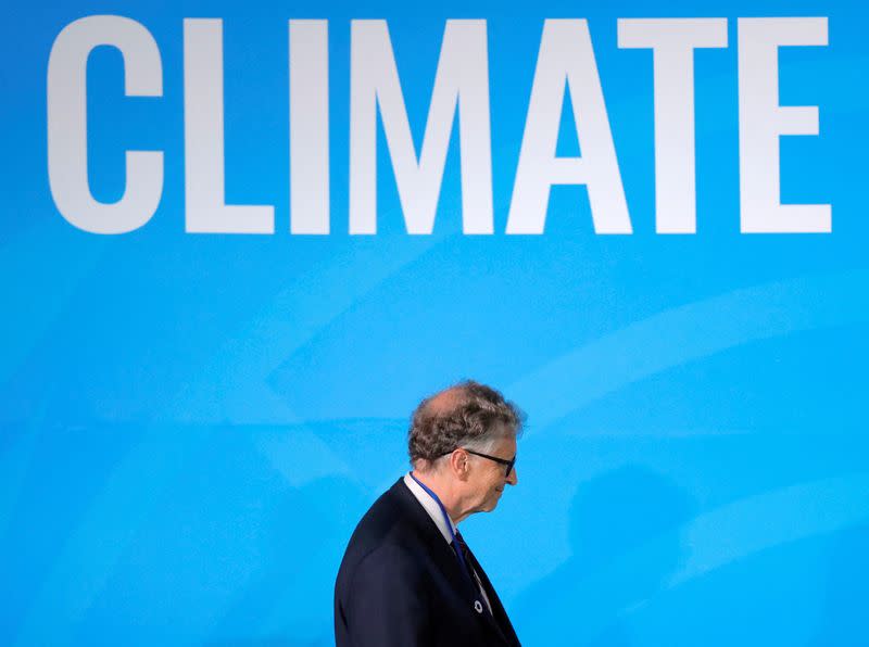 FILE PHOTO: Bill Gates arrives to speak during the 2019 United Nations Climate Action Summit at U.N. headquarters in New York City, New York, U.S.