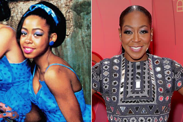 <p>Warner Brothers/Courtesy Everett Collection; Leon Bennett/STA 2020/Getty</p> Tichina Arnold