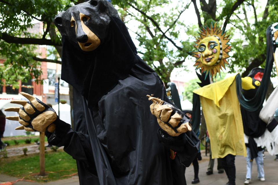 The CattyWompus Puppet Parade at the Rossini Festival on Sunday, April 21, 2024 in Knoxville, Tenn.