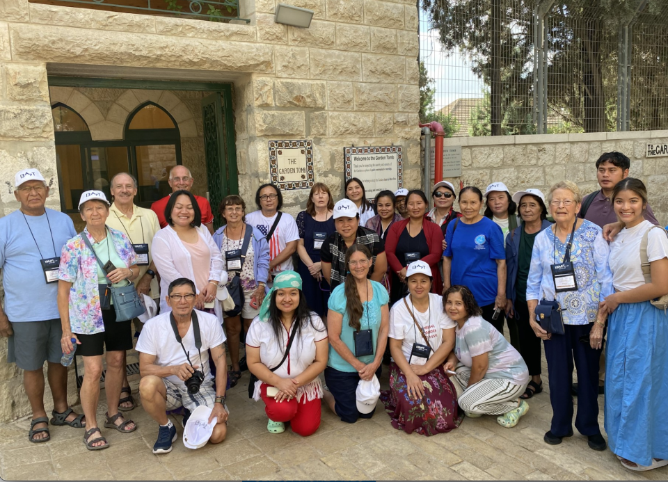 Church group visits the Garden Tomb in Jerusalem