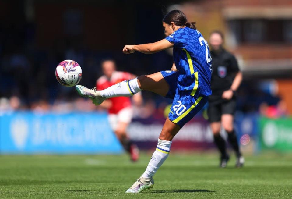 Kerr&#x002019;s volley to wrap up the WSL title was another outstanding moment (Getty Images)