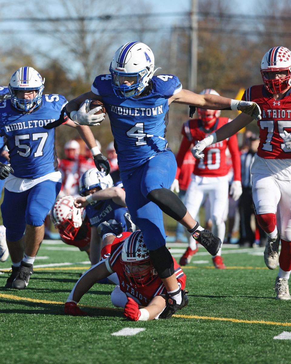 Trent Ames and Middletown continued one of the best seasons in program history, beating rival Portsmouth on Thanksgiving Day Thursday morning.