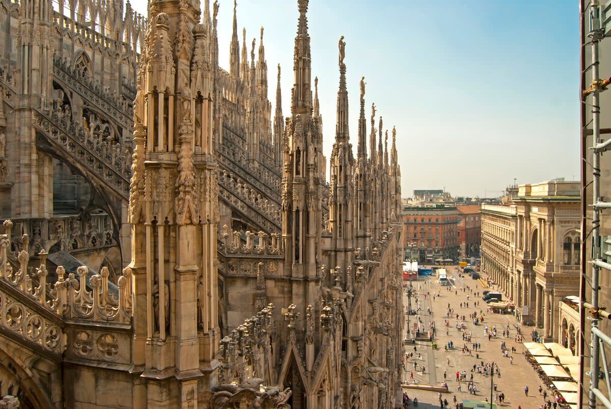 A view from up high on the Duomo’s rooftops (Getty Images/iStockphoto)