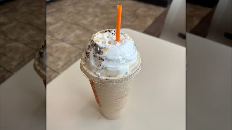 Butter pecan frozen coffee