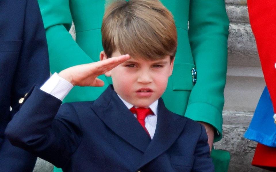 Prince Louis salutes the adoring crowds - Max Mumby