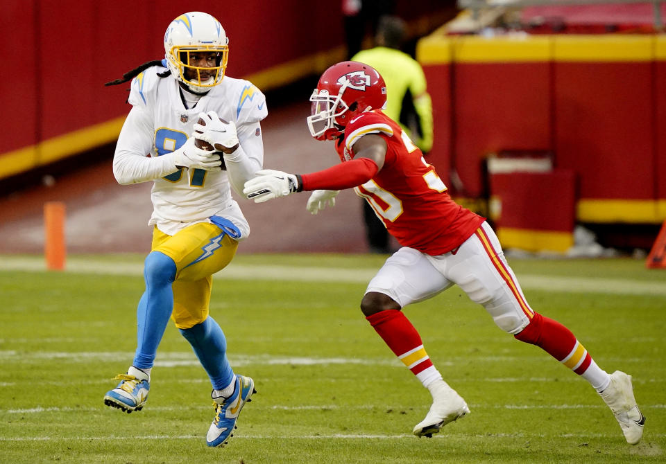 Deandre Baker was seeing his first significant action with the Chiefs on Sunday. (Jay Biggerstaff/Reuters)