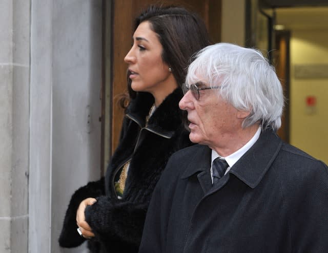 Tycoon Bernie Ecclestone and his wife Fabiana Flosi 