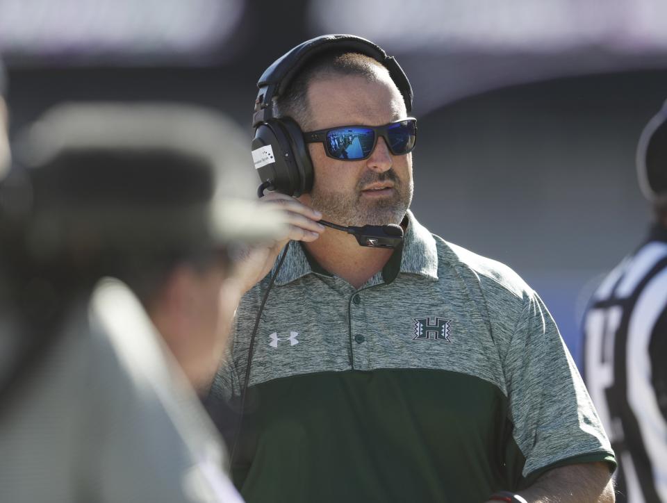 Hawaii has six wins in its first season under Nick Rolovich. (AP Photo/David Zalubowski)