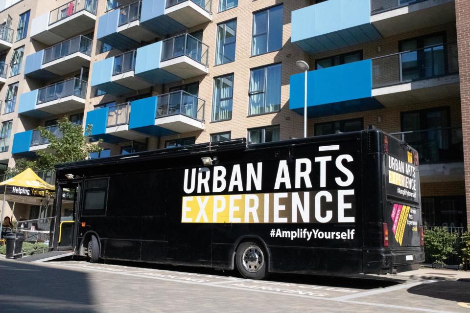 The Young Urban Arts Foundation uses its Outreach Media Bus to teach music production skills to youngsters (Sam Dibley)