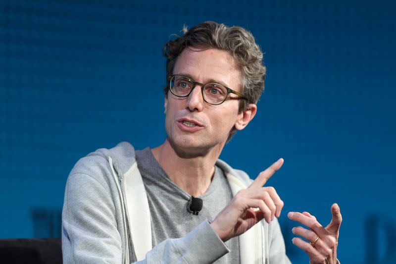 FILE PHOTO: Jonah Peretti, Founder and CEO, Buzzfeed, speaks at the Wall Street Journal Digital Conference in Laguna Beach