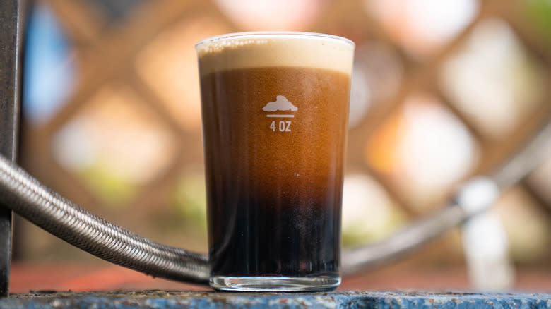 nitro brew in a glass