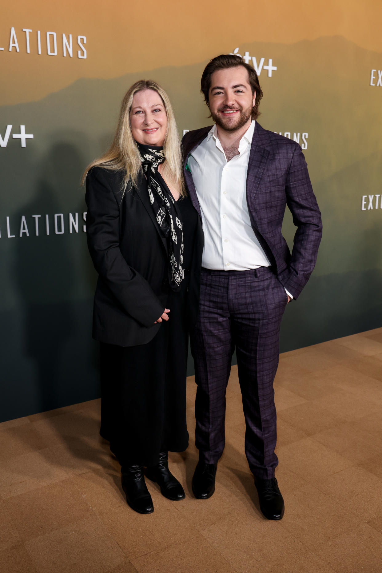 Marcy Wudarski and Michael Gandolfini at the premiere of 