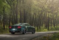 <p>We never did stop liking the Mustang's remastered mid-century look and modern performance. The GT's newly available MagneRide electronically adaptive shocks from the GT350, more powerful V-8, and two Performance packages edging it closer to the Shelby's track-worthiness push it over the finish line. The base EcoBoost four-cylinder engine remains unworthy of the rest of the Mustang and our 10Best list.There are no asterisks needed for <a rel="nofollow noopener" href="https://www.caranddriver.com/reviews/a23147858/2019-ford-mustang-bullitt-by-the-numbers" target="_blank" data-ylk="slk:the Bullitt edition;elm:context_link;itc:0;sec:content-canvas" class="link ">the Bullitt edition</a>, Ford's nostalgia-soaked half-gallop between the GT and the Shelby GT350 that shares in the former's award for 2019. Highland Green paint (black also is available) and Torq Thrust–style wheels pay homage to a certain '68 Mustang GT390, while cohesive chassis tuning and the Shelby's larger throttle body unlocking an extra 20 horsepower from the Coyote V-8 elevate the package beyond retro fetishism. At 7000 rpm, where all of the Bullitt's 480 ponies gallop at once, the noise belted through the active exhaust is riveting enough to excuse the driver's McQueen cosplaying.</p>