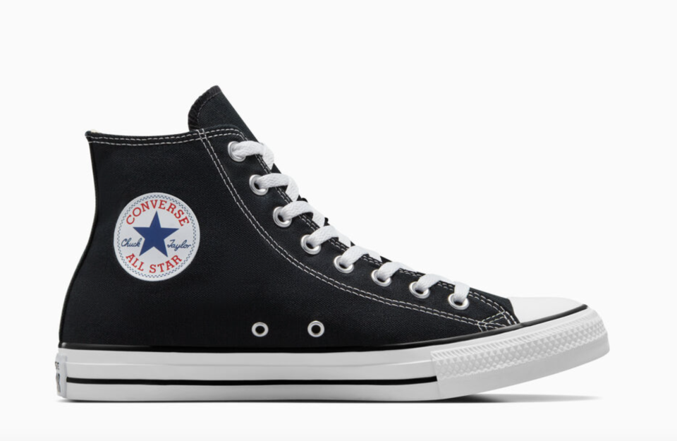 A product shot of the black and white Chuck Taylor All Star Classic