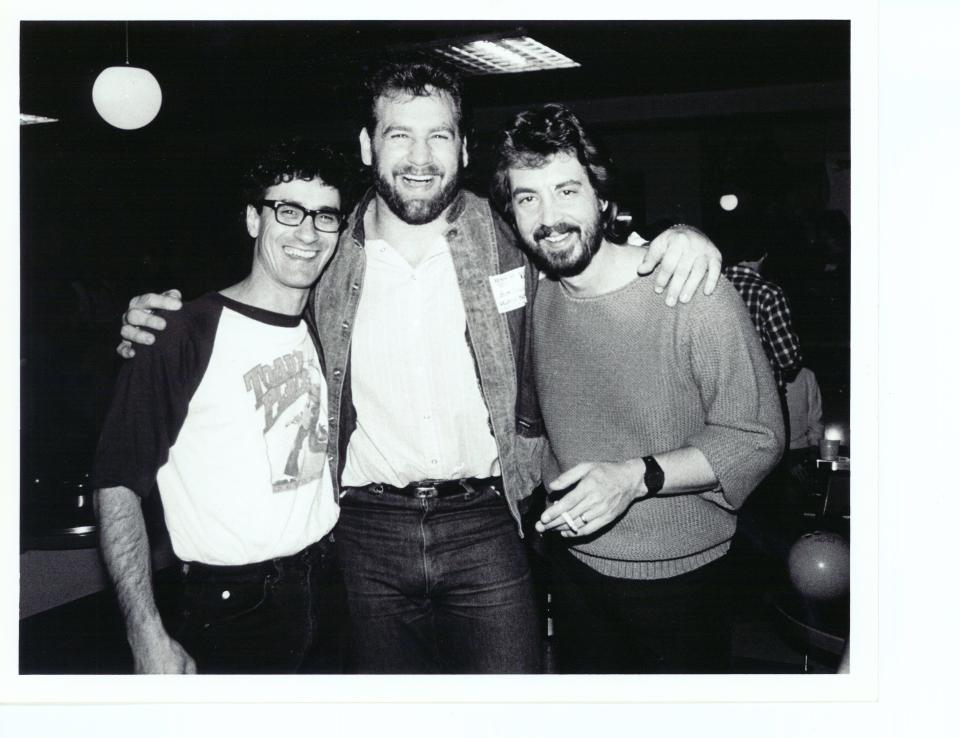 Donnie Iris, left, is shown with former Cleveland Browns player Bob Golic, center, and Michael Stanley. Donnie Iris and the Cruisers opened for the Michael Stanley Band in 1981 at three sold-out shows at Blossom Music Center.