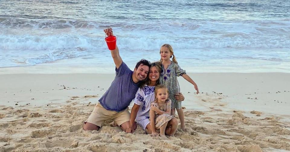 Proud #GirlDad! Jimmy Fallon Had 'Buckets of Fun' in Bahamas with Daughters Winnie and Frances