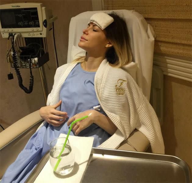 Crystal after surgery. Source: Instagram