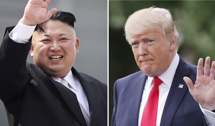 Donald Trump und Kim Jong Un – am Anfang hatte man noch Hoffnung auf Entspannung (Bild: AP Photo)