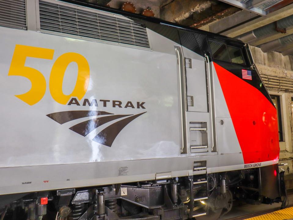 An Amtrak GE Genesis P42 locomotive - Amtrak ALC-42 Siemens Chargers Tour