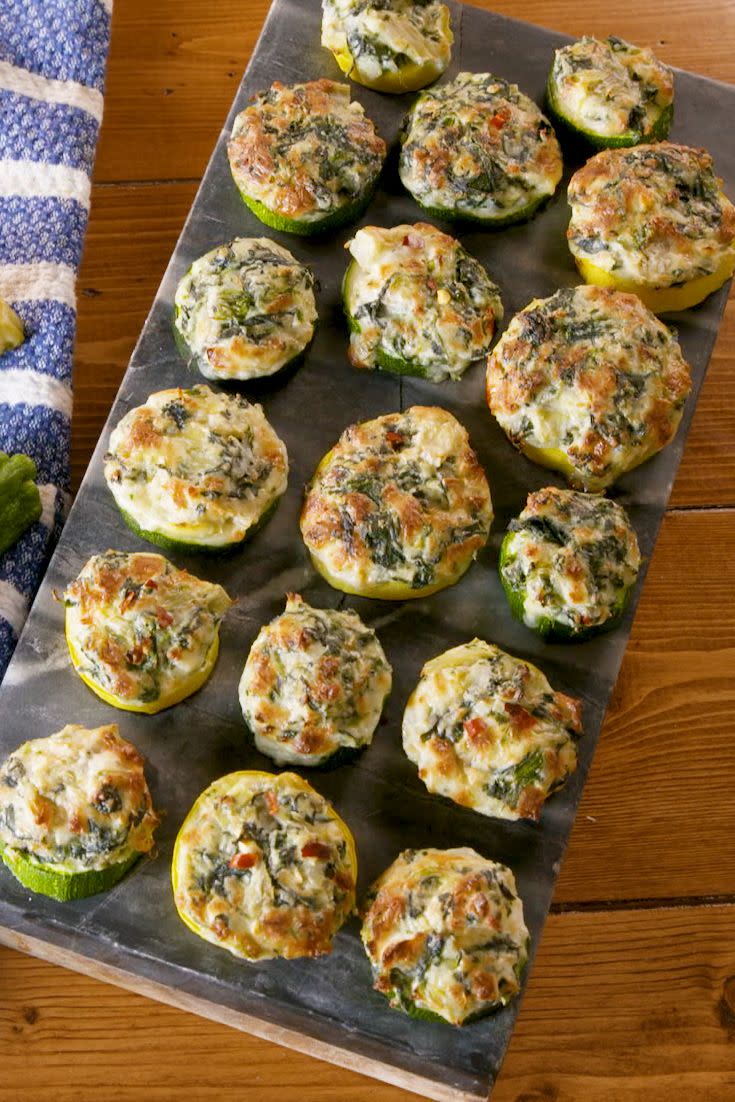 Spinach Artichoke Zucchini Bites