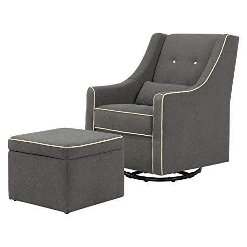 15) Owen Upholstered Swivel Glider