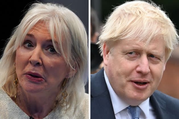 Culture secretary Nadine Dorries and PM Boris Johnson (Photo: Getty)