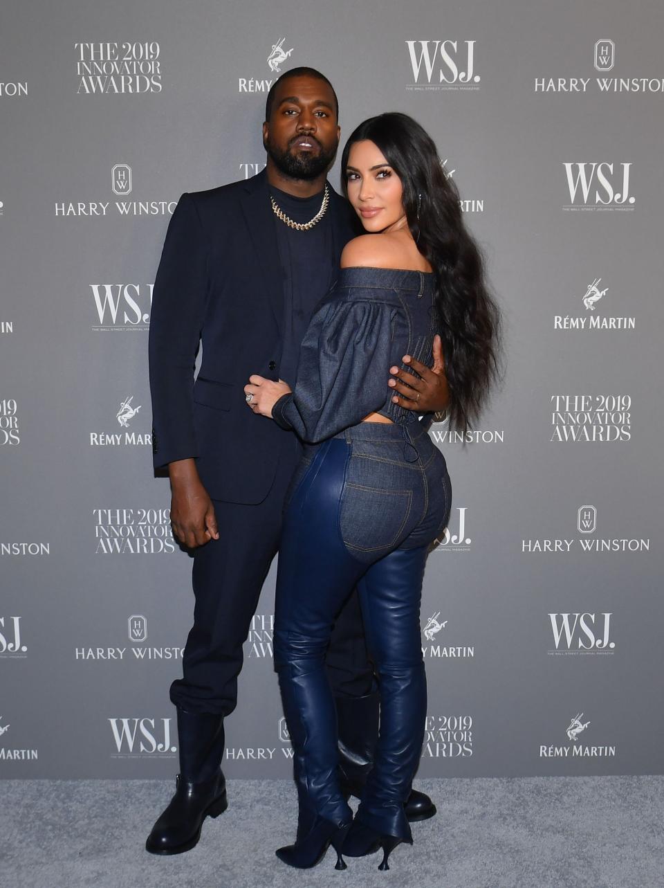 Kanye West and Kim Kardashian in 2019 (AFP via Getty Images)