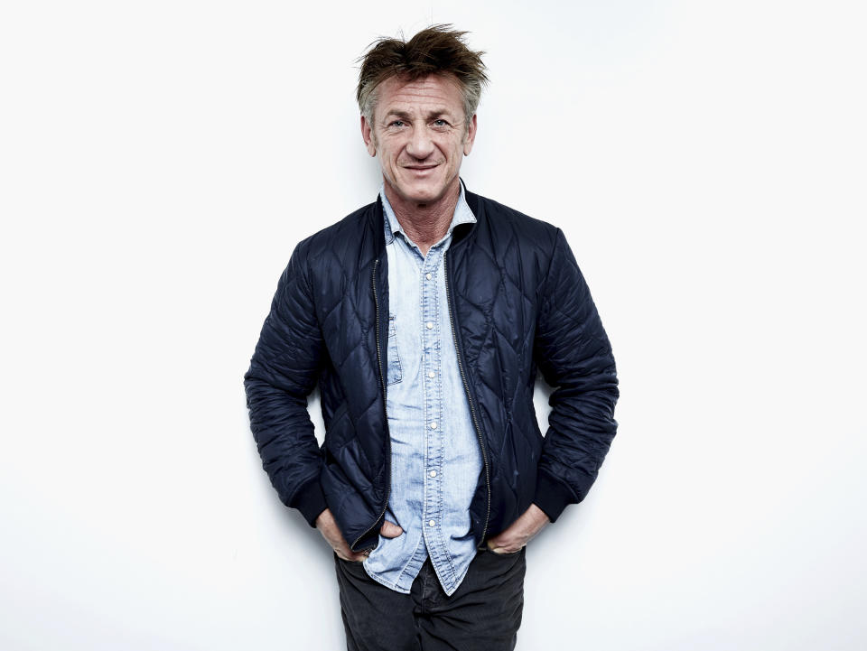 FILE - Sean Penn poses for a portrait to promote his novel "Bob Honey Who Just Do Stuff" on March 27, 2018, in New York. Penn turns 60 on Aug. 17. (Photo by Taylor Jewell/Invision/AP, File)