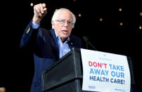 <p>I’ll go with Senator Bernie Sanders (and actor Mark Ruffalo) for <i>Our Revolution: A Future to Believe In</i>. Most Grammy voters are staunch Democrats. Bruce Springsteen’s <i>Born to Run</i> and the late Carrie Fisher’s <i>The Princess Diarist</i> are also strong contenders. (Photo: Jason Merritt/Getty Images for MoveOn.org) </p>