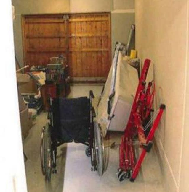 The wheelchair in which it alleged the doctor took his victim from her home. Photo: Swedish Police Authority